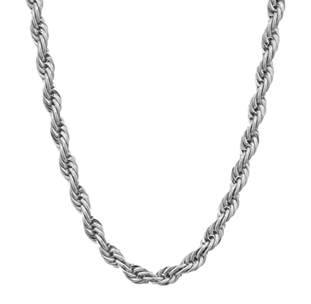 Silver & Gold Rope Chain Necklace