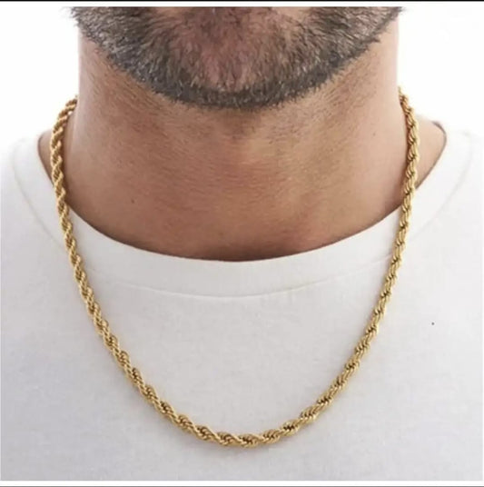 Silver & Gold Rope Chain Necklace