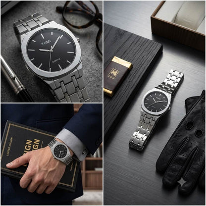 TOMI Luxury Octagonal Quartz Watch for Men