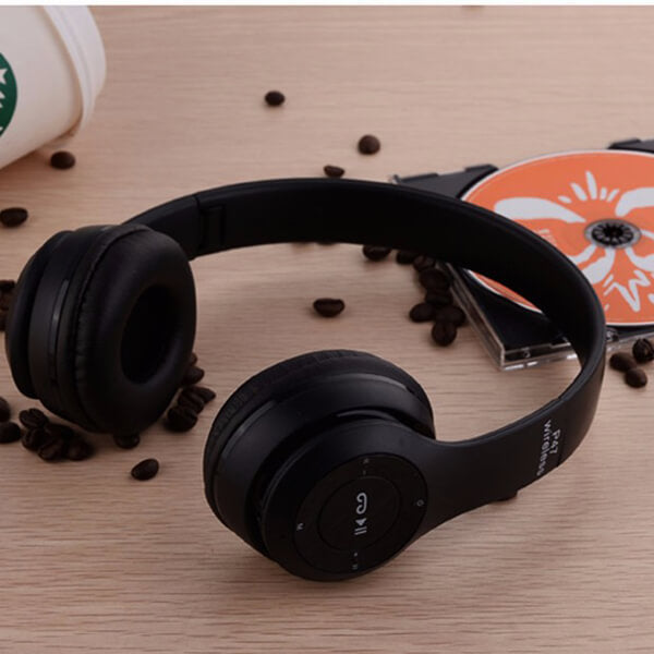 P47 Wireless Bluetooth Foldable Headphones with Mic, FM & TF Support