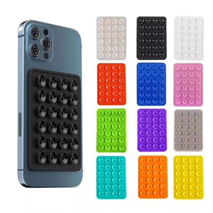 Multifunctional Silicone Suction Cup Phone Holder – Anti-Slip Wall Stand & Case Mount Sticker