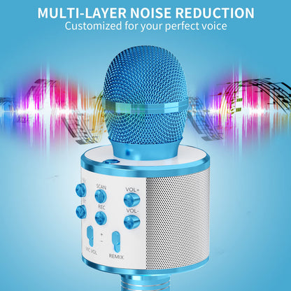 Kids Wireless Bluetooth Karaoke Microphone – Portable Singing Toy for Boys & Girls