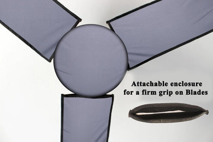 Waterproof & Dustproof Ceiling Fan Cover Set with Motor Cover – 1 to 5 Fans (Grey)