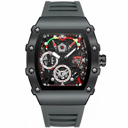 Men's Quartz Silicone Strap Watch with Date & Luminous Display