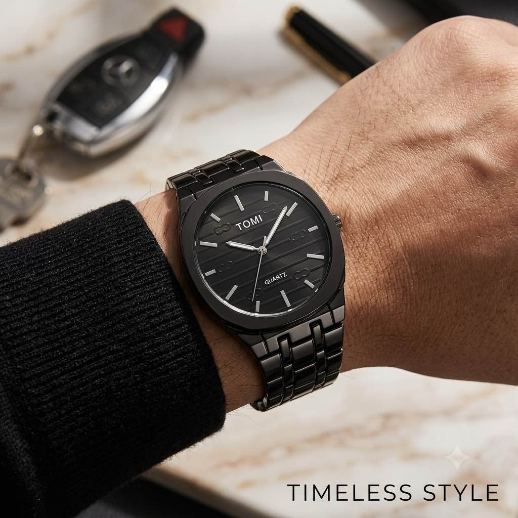 TOMI Luxury Octagonal Quartz Watch for Men