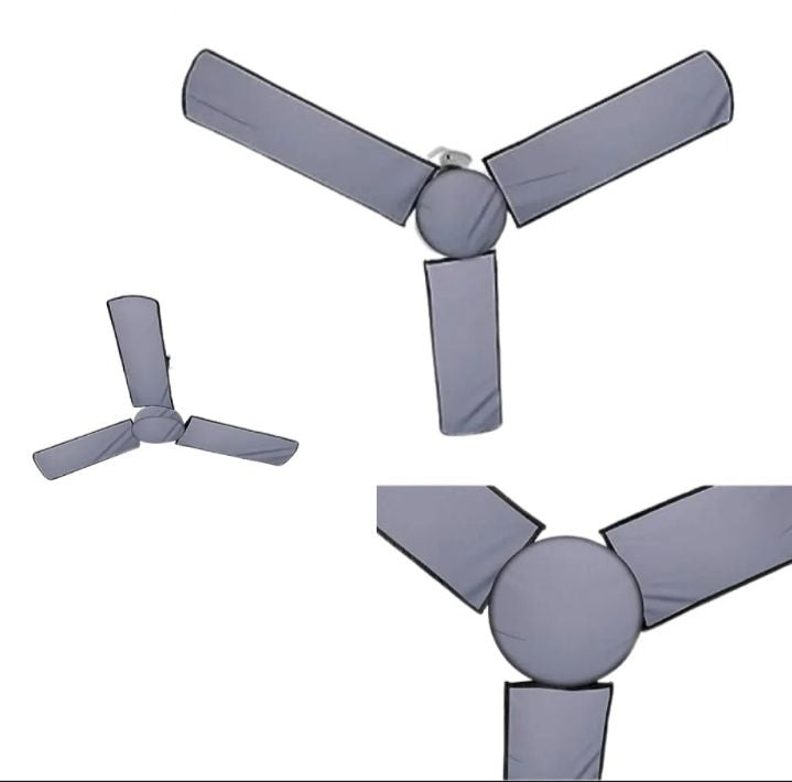 Waterproof & Dustproof Ceiling Fan Cover Set with Motor Cover – 1 to 5 Fans (Grey)