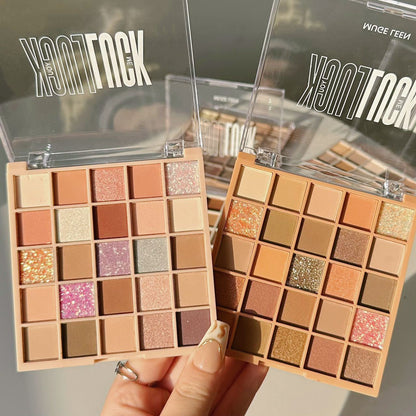 25 Colors Pearly & Matte Eyeshadow Palette – Long-Lasting Shimmer Eye Makeup