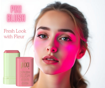 Glow Blush Tinted Moisture Stick for Cheeks – Cool Shade, Long-Wearing Makeup Blusher