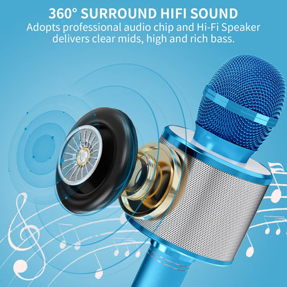 Kids Wireless Bluetooth Karaoke Microphone – Portable Singing Toy for Boys & Girls