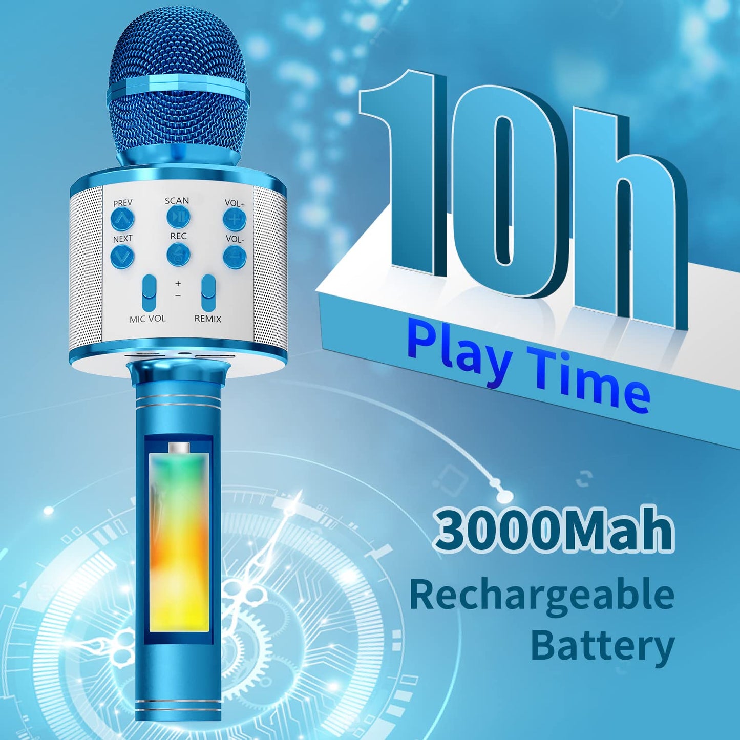 Kids Wireless Bluetooth Karaoke Microphone – Portable Singing Toy for Boys & Girls