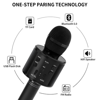 Kids Wireless Bluetooth Karaoke Microphone – Portable Singing Toy for Boys & Girls