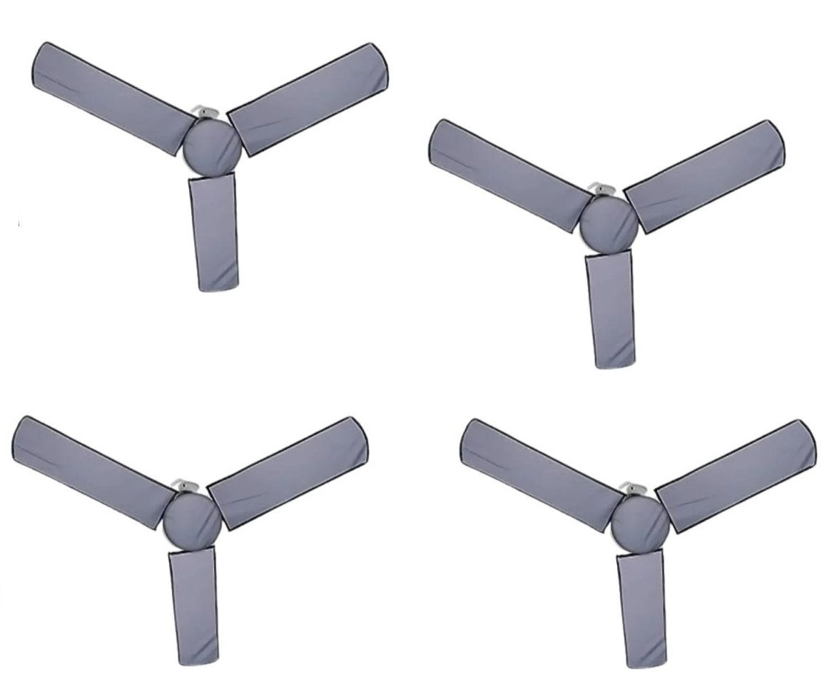 Waterproof & Dustproof Ceiling Fan Cover Set with Motor Cover – 1 to 5 Fans (Grey)