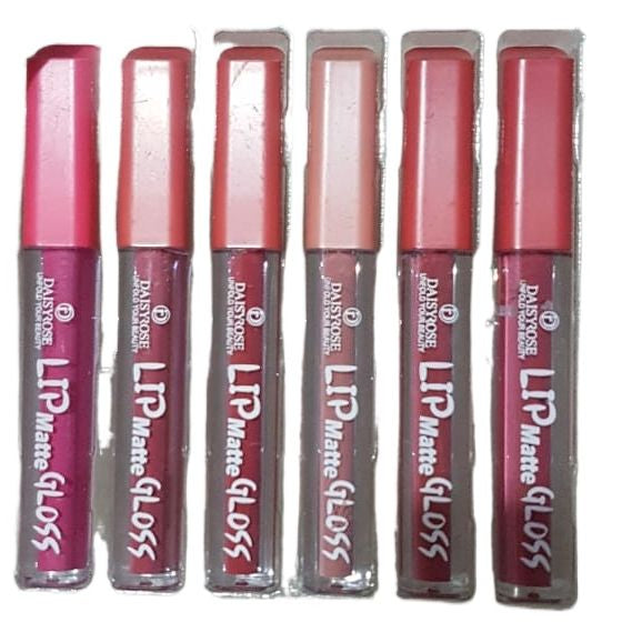 6 pcs Nude Red Matte Lipgloss Liquid Lipstick Set of 6 Shades Matte Nude Colors Lip Sticks