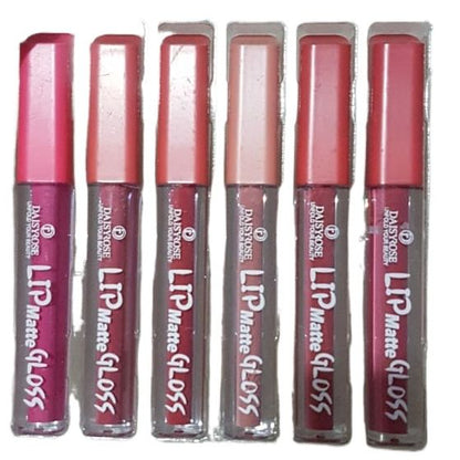 6 pcs Nude Red Matte Lipgloss Liquid Lipstick Set of 6 Shades Matte Nude Colors Lip Sticks