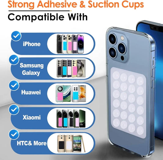 Multifunctional Silicone Suction Cup Phone Holder – Anti-Slip Wall Stand & Case Mount Sticker