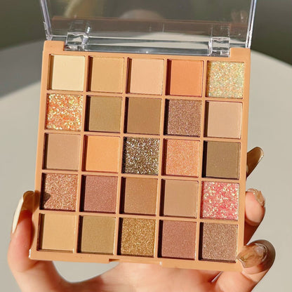 25 Colors Pearly & Matte Eyeshadow Palette – Long-Lasting Shimmer Eye Makeup