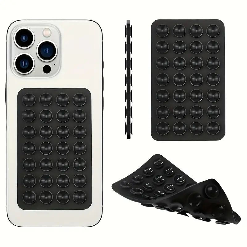 Multifunctional Silicone Suction Cup Phone Holder – Anti-Slip Wall Stand & Case Mount Sticker