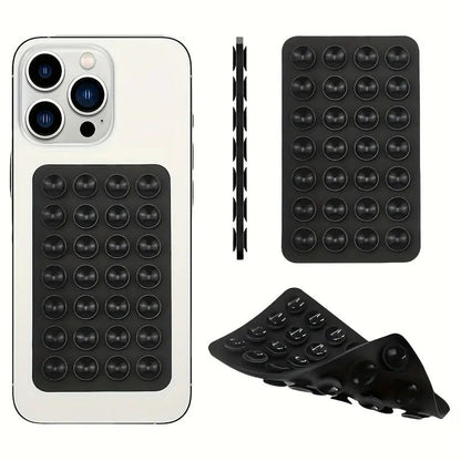 Multifunctional Silicone Suction Cup Phone Holder – Anti-Slip Wall Stand & Case Mount Sticker